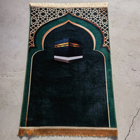 Tapis de prière islamique portable en gros, fabriqué à la machine, tapis de prière musulman de voyage, Sajadah, design antibactérien
