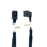 Câble de connecteur MINI SAS haute densité 36 broches SFF-8643 à SFF-8643 une extrémité pliée vers l'intérieur des pièces d'ordinateur