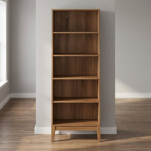 Luxury Organic Curved Teak Wood Bookshelf with <b>Modern</b> Artistic Storage Design for Elegant Home Interior - Product Image 2