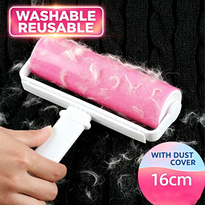 Rouleau anti-peluches adhésif <span class=keywords><strong>lavable</strong></span> en forme de tambour, personnalisable avec logo, <span class=keywords><strong>à</strong></span> prix abordable, avec couvercle anti-poussière pour éliminer les poils des vêtements - Product Image 5
