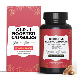 Berine GLP 1200mg 60 Capsules - Plus Pure True Ceylon kayu manis, berine GLP suplemen untuk sistem imun - Product Image 1