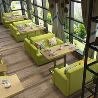 Mobilier de restaurant commercial en bois massif, banquette, canapé, vente en gros, restauration rapide, salon, table et chaises de salle à manger