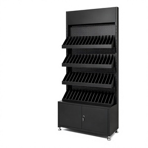 Expositor de Metal Personalizado para Tintes de Cabello con Estantes Divididos, Panel Perforado, Góndola de Venta al por Menor para Salón de Belleza, Tienda, OEM - Product Image 2