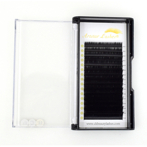 QingDao Artstar lashes marque Mat <span class=keywords><strong>Double</strong></span> Conseils <span class=keywords><strong>0</strong></span>.15/<span class=keywords><strong>0</strong></span>.20mm Ellipse Plat Extension De Cils - Product Image 2