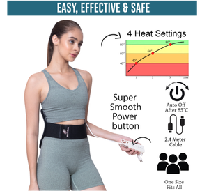Lumbar Sacral Belt (LS Belt) <b>Electric</b> <b>Heating</b> Waist Wrap Therapeutic Heat Patch Belt for Home Office Personal Warmth - Product Image 3