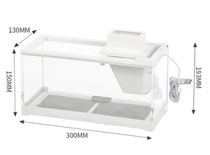 Aquarium de bureau compact en plastique avec pompe à eau et éclairage pour la maison – Fournisseur direct usine - Product Image 5