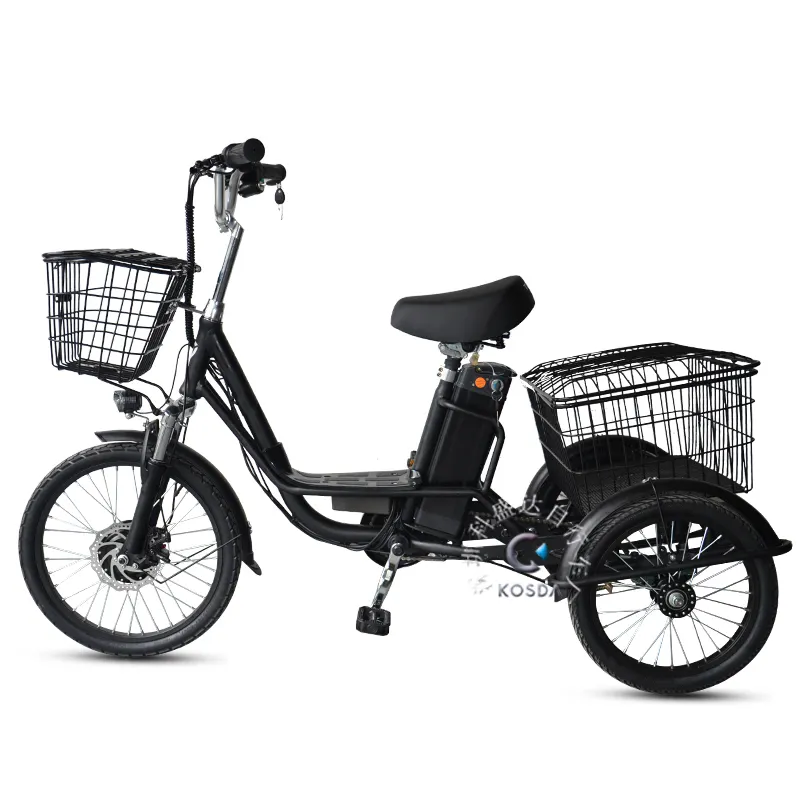 الكهربائية دراجة ثلاثية العجلات 3 عجلة دراجة ثلاثية العجلات الكهربائية الكبار البضائع دراجة كهربائية مع سلة