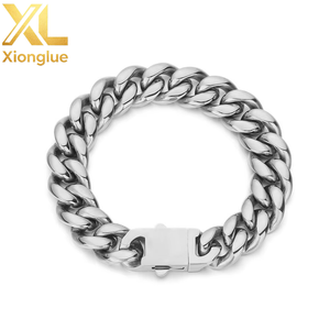 Width 8mm Hip-hop <b>Copper</b> Alloy Cuban <b>Bracelet</b> Spring Buckle Grinding Encryption Unisex Geometric Trendy Anniversary 0.3m - Product Image 6