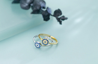 Bague ouverte en argent sterling S925 de style minimaliste coréen, incrustée de zircon scintillant, disque rond pour femmes