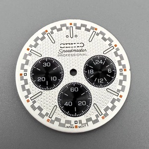 Esfera de reloj modificada de 32,6 mm, verde luminoso, textura de panal, esfera blanca arena, compatible con movimiento VK63 - Product Image 2