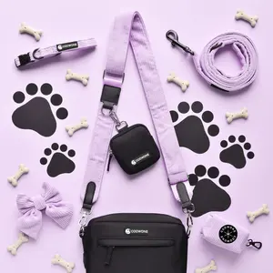 Corduroy Dog Harness Custom Logo Pet Collar Leash French Bulldog Harness For Dogs Pet Supplies