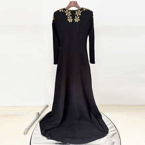 OUDINA Listo Envío Rhinestone Elegante Cena Con Cuentas Diamante Abertura frontal Cola Vestidos de noche para mujer - Product Image 2