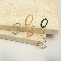 8/10mm 16g Vente en gros : Boucles d'oreilles créoles segmentées articulées, Bijoux de piercing en acier inoxydable et laiton, Petites créoles et anneaux de nez pour femmes