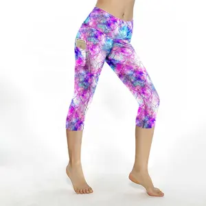 Hot Selling Scrunch Butt Leggings Seamless Tie Die Custom Printed Yoga Pants With Pocket Gym Leggings For Women