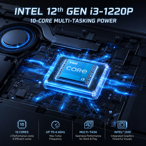 Portátil Empresarial de 14 Pulgadas 2K IPS, <span class=keywords><strong>Intel</strong></span> <span class=keywords><strong>Core</strong></span> <span class=keywords><strong>I3</strong></span>-<span class=keywords><strong>1220P</strong></span> 10 Núcleos 4.4GHz, 16GB RAM, 512GB SSD, Windows 11, WiFi 6, Pantalla 3:2 - Product Image 3