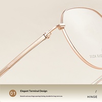 3124 Montures de lunettes en alliage pour femmes, légères, durables, avec insert en plaque de cristal, monture miroir, style moderne rétro élégant