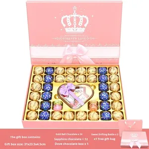 Горько-Сладкая шоколадная Подарочная коробка с кофе и бисквитом на день Святого Валентина день рождения-конфеты закуска подарочная упаковка - Product Image 4