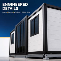 Maison conteneur préfabriquée mobile, modulaire, portable, pliable, extensible, pour supermarché ou chambre, type Tiny Home, fournie directement par l'usine