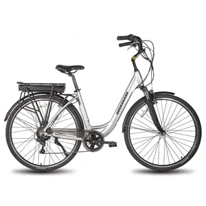 JOYKIE流行700c步进电动城市自行车双v刹车250w 36v女士城市ebike