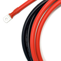 1 paire de câbles d'extension solaires à basse tension 4 mm 12AWG 6kV, noir et rouge, isolation XLPE, cuivre, solaire photovoltaïque