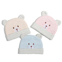 Gorro de Bebé Ecológico Antibacterial de Algodón Suave y Poliéster para Recién Nacidos, Gorro de Punto Encantador con Talla y Logotipo Personalizables