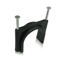 Accessoires de câblage électrique en plastique de haute qualité, clip mural pour câble, agrafe à double clou, fixation plate