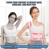Meilleures ventes Ceinture dorsale réglable pour la thérapie avec épaulière pour le bureau assis Correcteur de posture