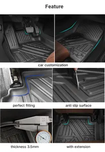 OEM Custom Luxury RHD/LHS 3D/5D TPE Car Floor Mat Use For Suzuki Ertiga 7-seats 2023+