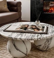 YUSHI personnalisé décor français moderne rond table basse en marbre naturel pour meubles de salon à la maison