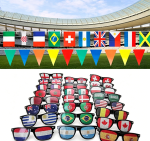 Gafas Deportivas, las Más Populares entre los Aficionados al Fútbol, con Adhesivos de Agujeros Pinhole, Banderas Nacionales, Balón de Fútbol - Product Image 4
