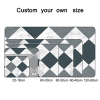 Tapis de bureau de jeu OEM imperméable gris grand format avec base en caoutchouc naturel antidérapante et bords surpiqués