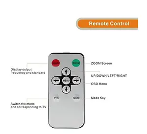 Kotak Konverter Koaksial HDMI Ke RF, untuk TV Lama, Ubah HDMI Ke Sinyal Analog Koaksial dengan Kendali Jarak Jauh, Mendukung Fungsi Zoom