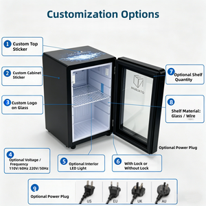21L Mini Commercial Display Glass <b>Door</b> Small Refrigerator Compressor Zero Degree Chiller Beverage - Product Image 5