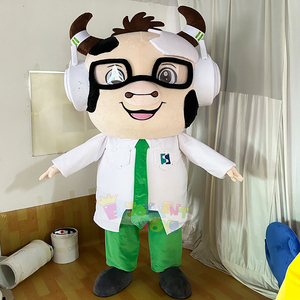 Costume de mascotte de vache artisanal personnalisé pour adultes unisexe, salons professionnels, événements promotionnels, carnavals, fêtes - Product Image 1