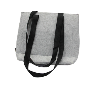 Hot Women's Durable Foldable Two-Handle <b>Open</b> Closure Felt Tote Handbag - Product Image 2