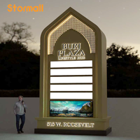 Enseigne lumineuse directionnelle extérieure personnalisée en aluminium pour signalétique publicitaire et enseigne de magasin