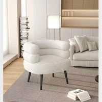 Meubles de chambre à coucher chaise de vanité de maquillage chaise de vanité de salon fauteuil inclinable fauteuil moderne en tissu rose pour le salon