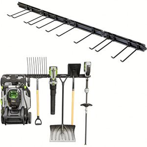Large Capacity Adjustable Metal <b>Wall</b> Mount Yard Hanger Hanging <b>Hooks</b> Garage Storage Rack Organization Garden Tool Organizer - Product Image 1