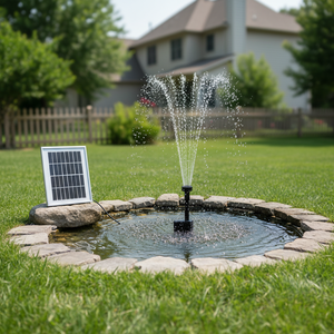 ปั๊มน้ำพลังงานแสงอาทิตย์ 2W สำหรับใช้งานกลางแจ้ง พร้อ<span class=keywords><strong>ม</strong></span>ไฟ LED 4 ดวง แบตเตอรี่ในตัว รีโมทคอนโทรล สำหรับสวน รดน้ำต้นไม้ น้ำพุ สระว่ายน้ำ - Product Image 3