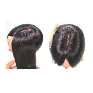 Perruques de cheveux humains coréens de qualité supérieure Cosmo en Corée (12x13) - Perruque longue et droite de 14 pouces, finition naturelle, ajustement confortable pour femmes - Product Image 5