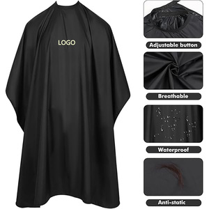 Cape de coiffure personnalisée avec logo et couleur unique pour salon de coiffure, tablier unisexe pour femmes et hommes, vente directe usine - Product Image 4