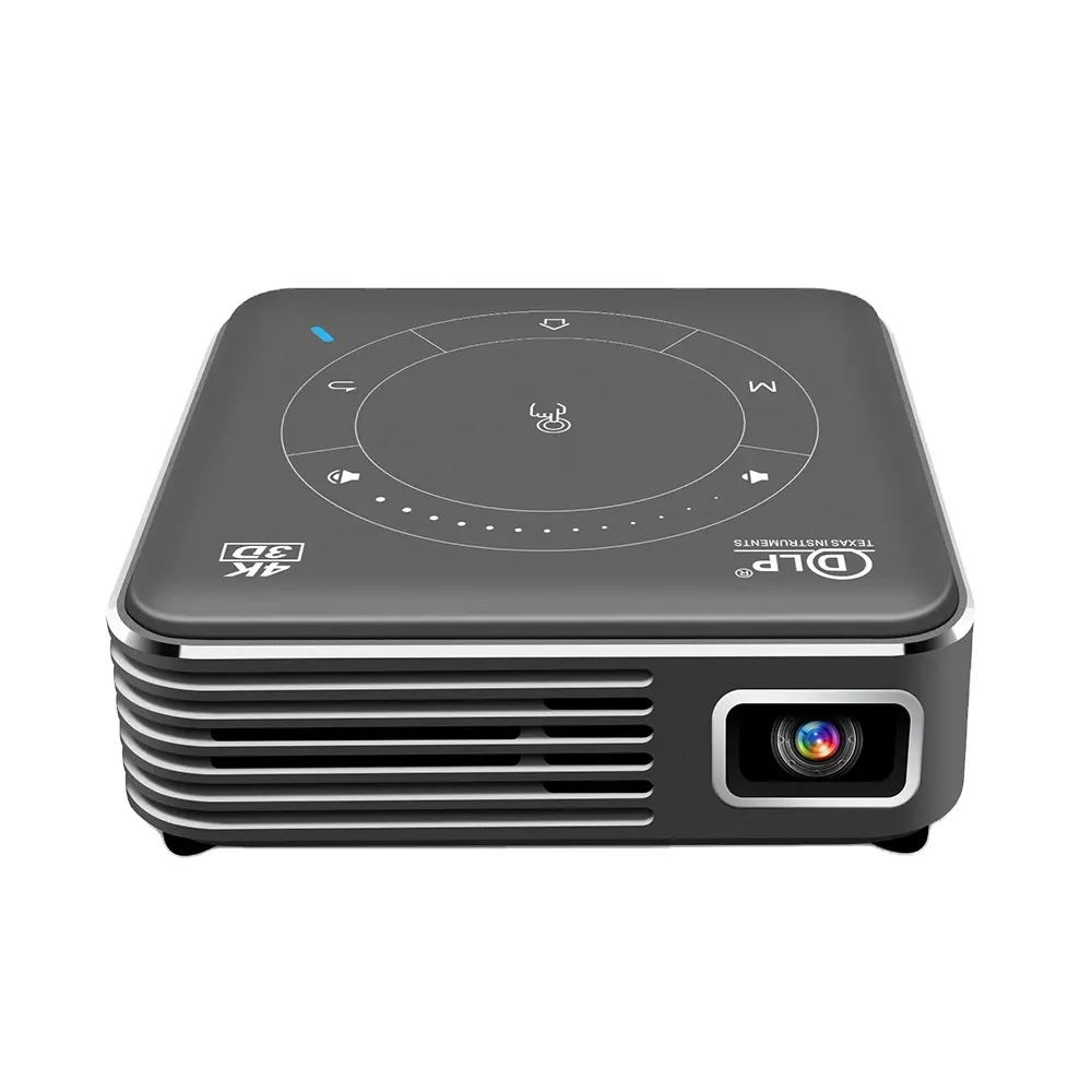 Salange New P11 Mini Smart Projector 4K Proyector BT Battery Short Throw Home Theatre System with Android 9.0 2G RAM 16G DLP 5.0