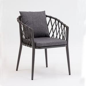 Juegos de muebles de comedor exterior para jardín, juego de mesas de Patio, juego de jardín para restaurante, mesa y silla tejidas con cuerda - Product Image 4