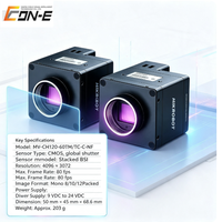 HIKROBOT MV-CH120-60TC/TM-C-NF Caméra de numérisation de zone 12MP à obturateur global 10GigE avec monture C et ventilateur de refroidissement pour PCB et FPD ultra-rapides