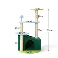 Arbre à chat de luxe monté, plateforme de saut pour chat en sisal écologique, meubles pour animaux de compagnie, différentes tailles