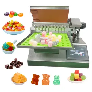 Mini snack food small soft hard candy gummy bear production line manufacturing make machines for small businesses ideas at home