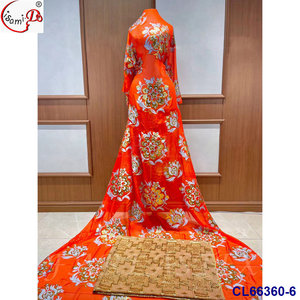 Lisami Rts, élégant tissu en velours multicolores, coupé à la main, luxe somalien, Fransawei Dirac Gabasar, doux, doré, pur, véritable soie - Product Image 4