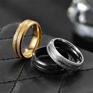 <span class=keywords><strong>Duo</strong></span> 8mm/10mm Bague de mariage confortable pour homme Noir/Argent/Bleu/Or/Or Rose Bagues à la mode en tungstène brossé pour homme - Product Image 6
