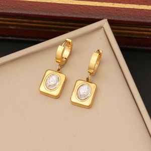 Popular Green Zircon Jewelry <b>Sets</b> for Lady High Quality 18K <b>Waterproof</b> Gold Plated Stainless Steel Necklace Bracelet Earring <b>Set</b> - Product Image 6