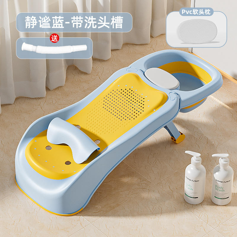 สีชมพู - รุ่นมาตรฐาน (ไม่มีถาดแชมพู) พนักพิงศีรษะแบบนุ่ม PU